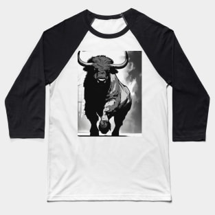 Bison Shadow Silhouette Anime Style Collection No. 119 Baseball T-Shirt